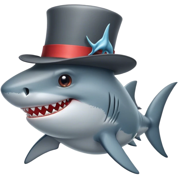 shark with a tophat emoji