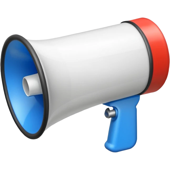 white megaphone emoji