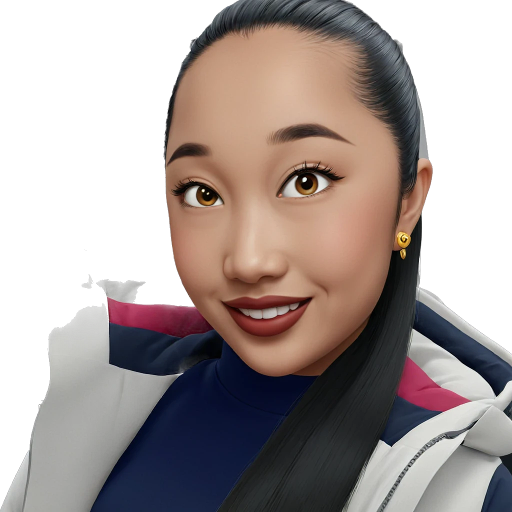 smiling girl with earrings emoji