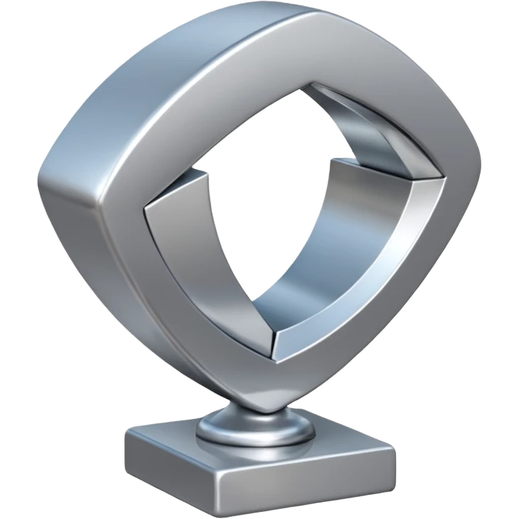 A modern abstract sculpture emoji