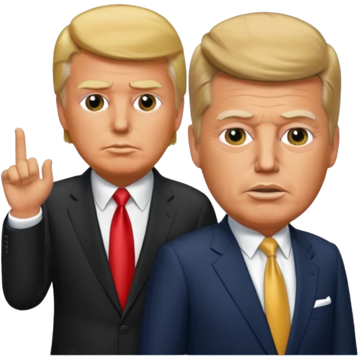 Trump killing saddam husain with kennedy emoji