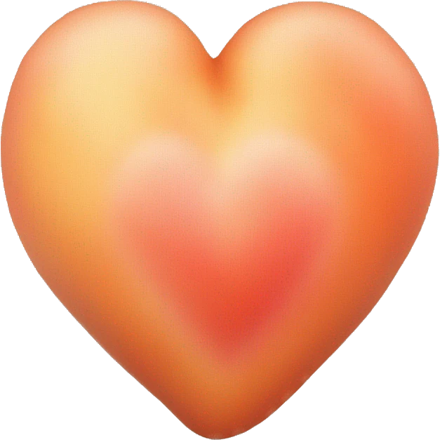 Heart peaches colour emoji