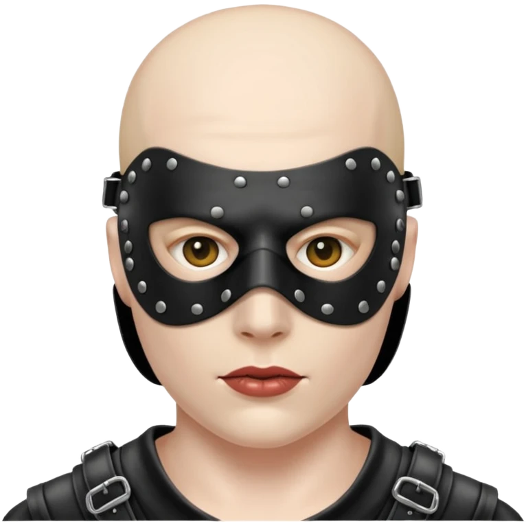 bdsm slave leather fullhead mask  emoji