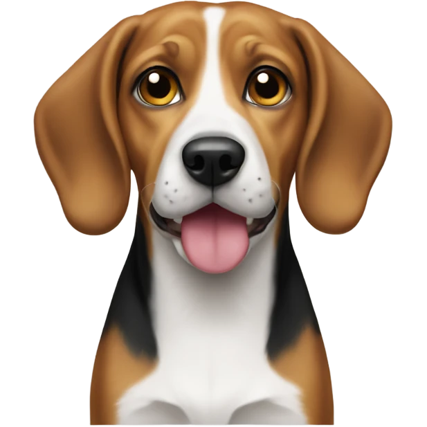 Beagle hound mix begging for food emoji