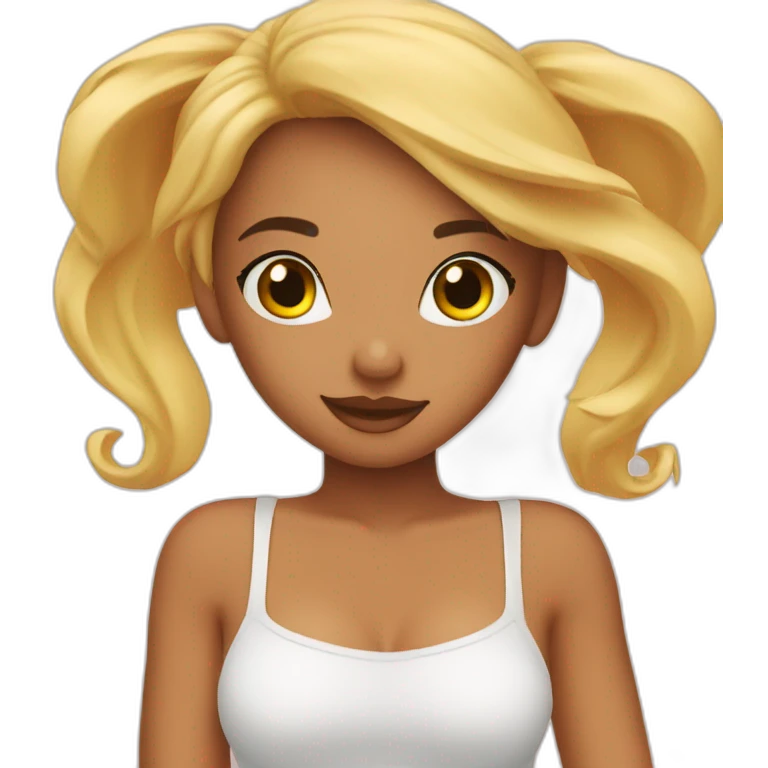 chica rubia skincare emoji