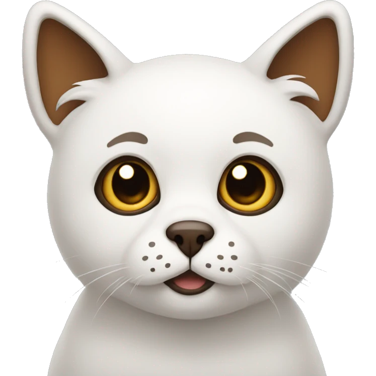 Pitul is white with brown ears emoji