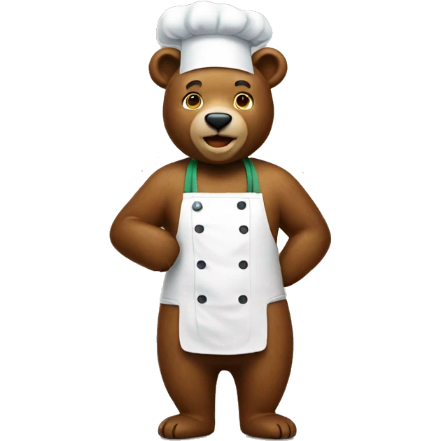 The bear is a cook emoji
