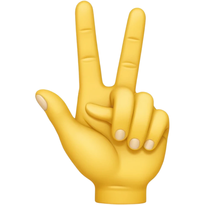 A yellow hand imititing a gun by joing two fingers emoji