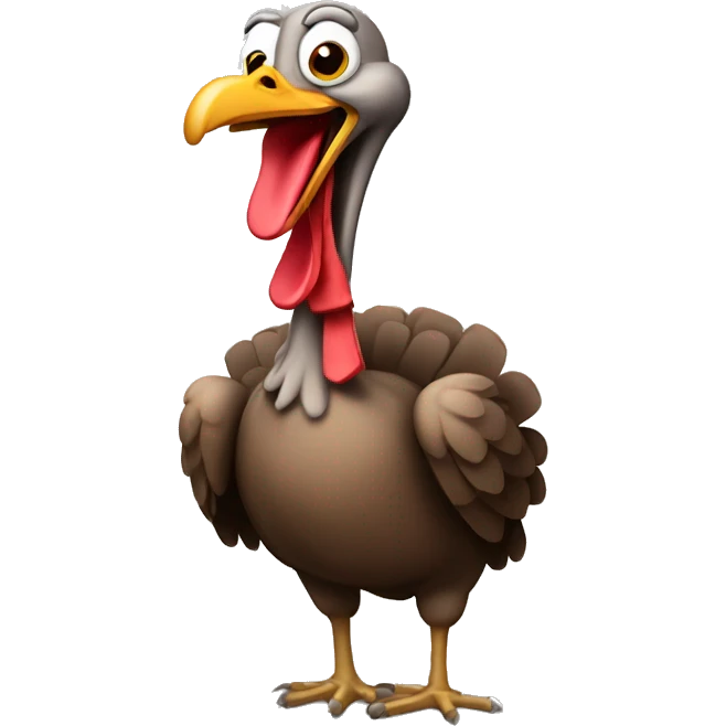 turkey with a very long droopy and curved neck  emoji