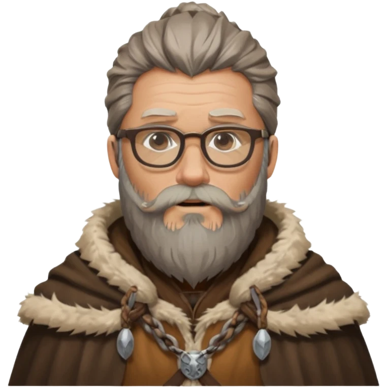 Glasses-Wearing wild viking büst emoji