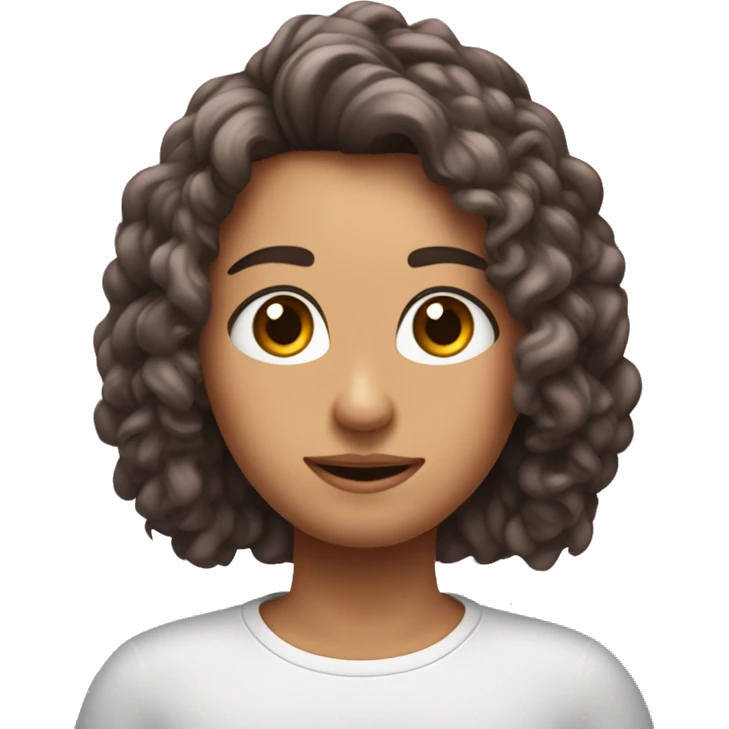 Somente rosto, olhos grandes o fofos, bochecha rosa, cabelo rosa emoji