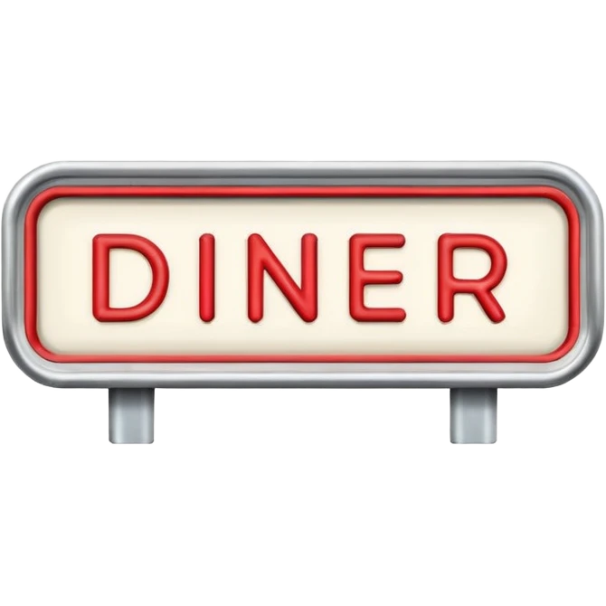 blank diner marquee sign emoji