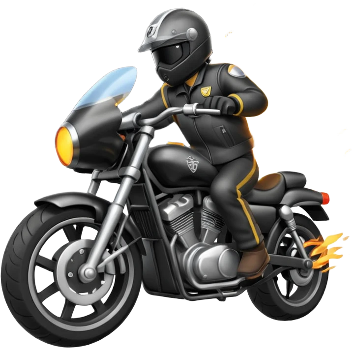 Motorcycle crashing emoji