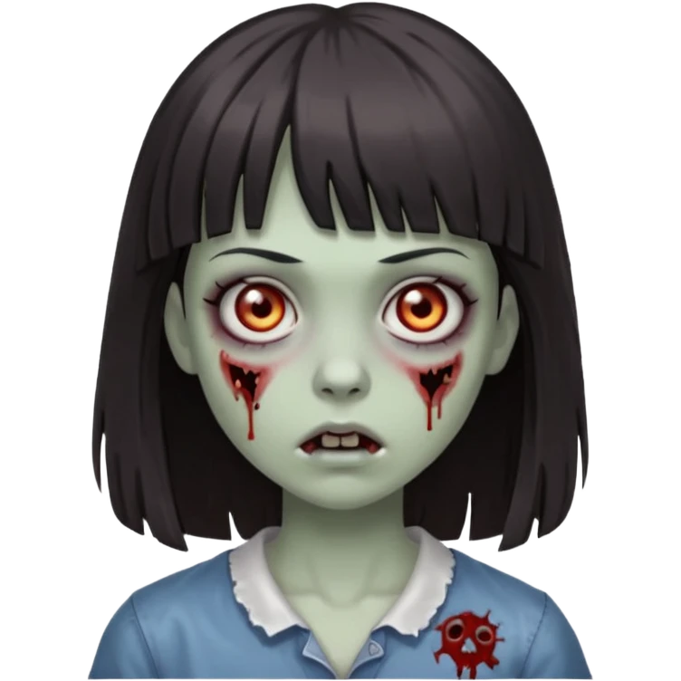 Zombie girl de franja  emoji