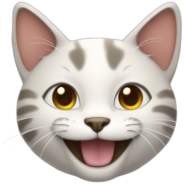 Cat with laughter emoji