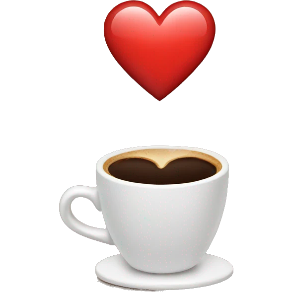 coffee with a heart  emoji