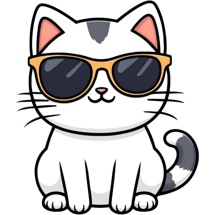 Cat with sunglasses emoji