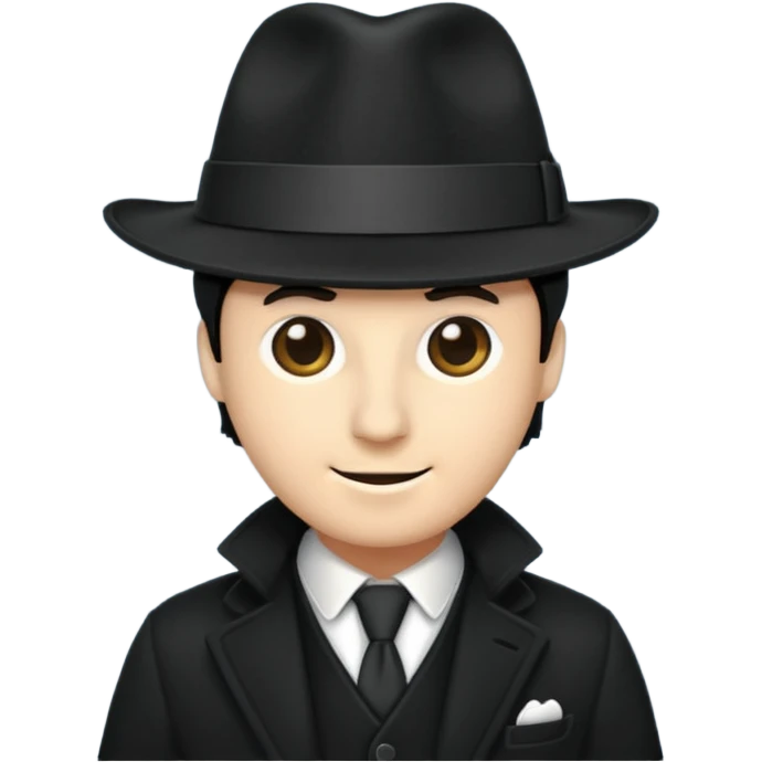  Black Fadora with no man emoji