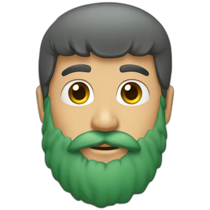 Barbe verte emoji