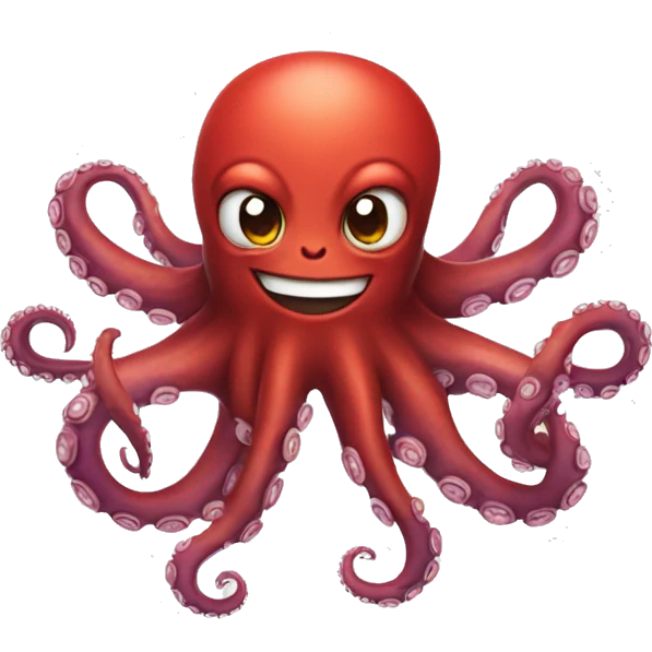 Octopus with smiling devil emoji