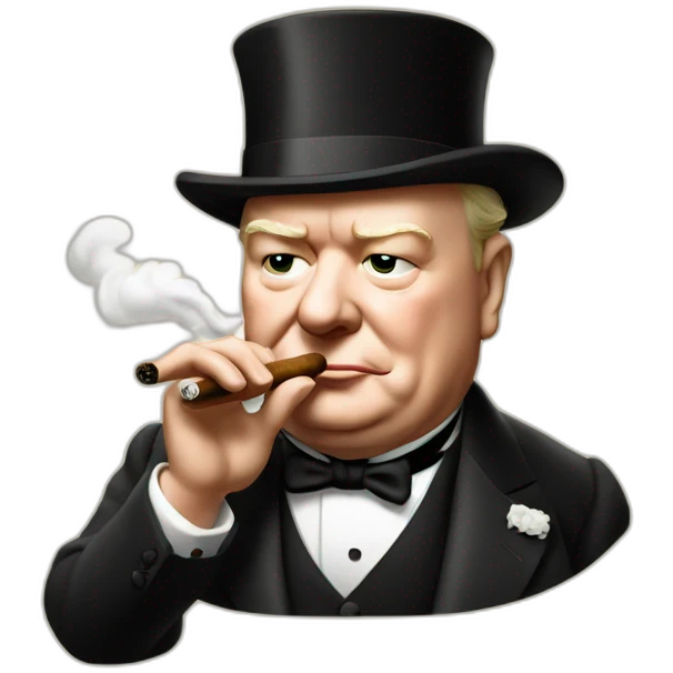 Churchill smoking a cigar emoji