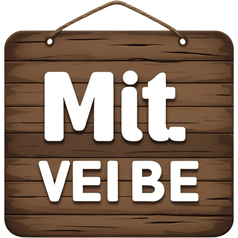 a sign with the letterin "Mit vieeel Lieeebe". emoji