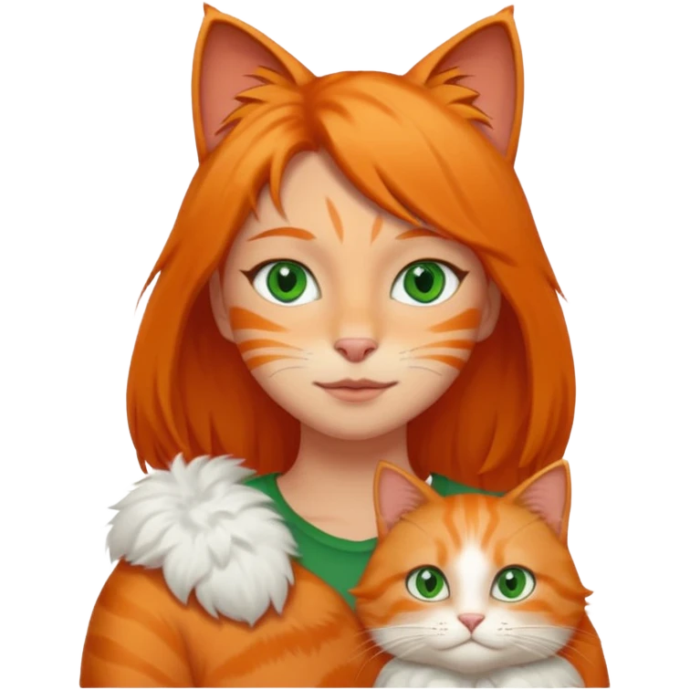 person with cat on their shoulder emoji