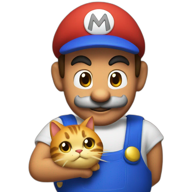 mario with a cat emoji