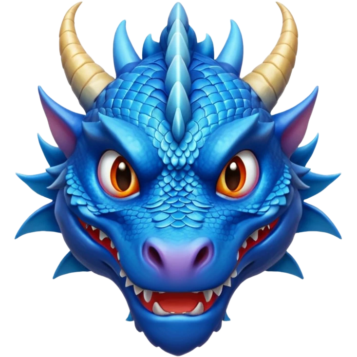 blue dragon face emoji