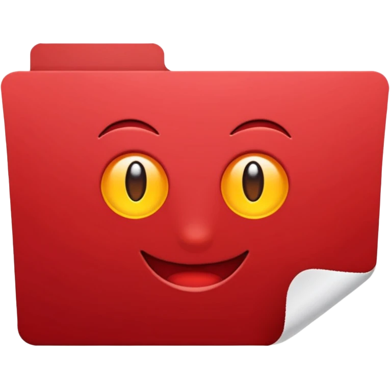 Planilha vermelha com papel emoji
