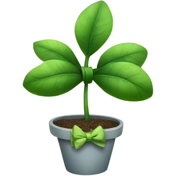 Plant with bow tie  emoji