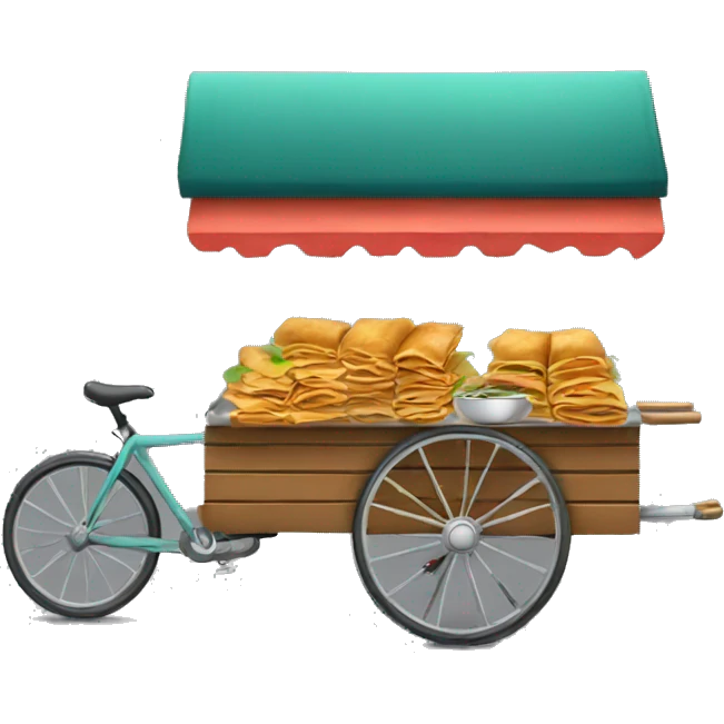 Street cart selling kathi roll emoji