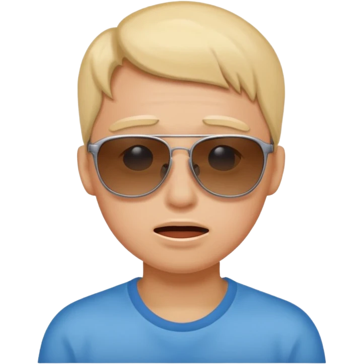 Cool with sunglasses but crying emoji