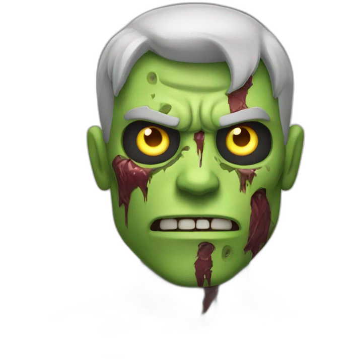 Half zombie man with muscles emoji