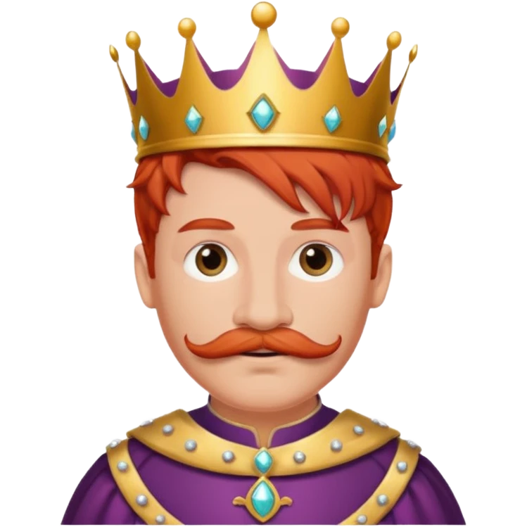 red-haired princes with crown mustace emoji