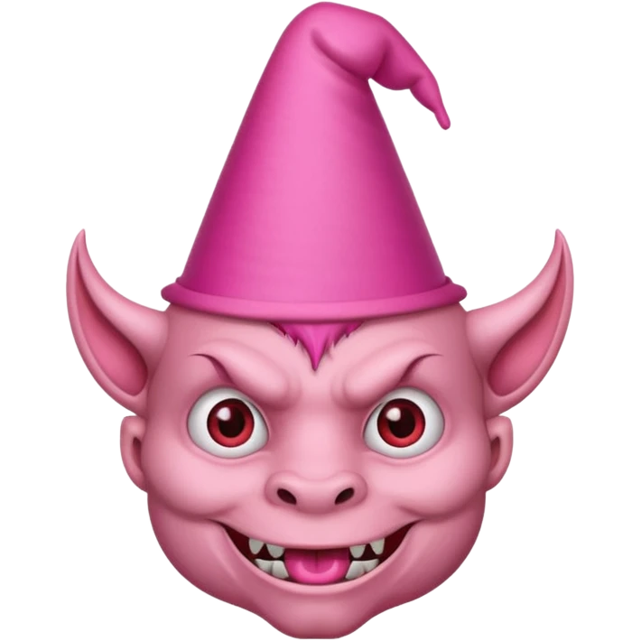 Devil with pink party hat emoji