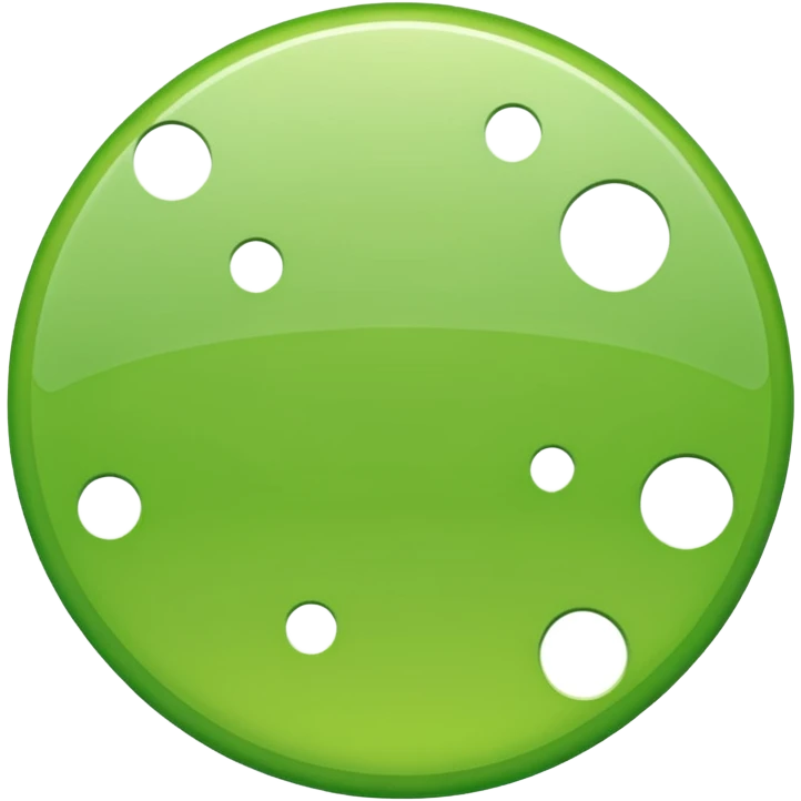 Make a green circle with a white dot at the middle emoji