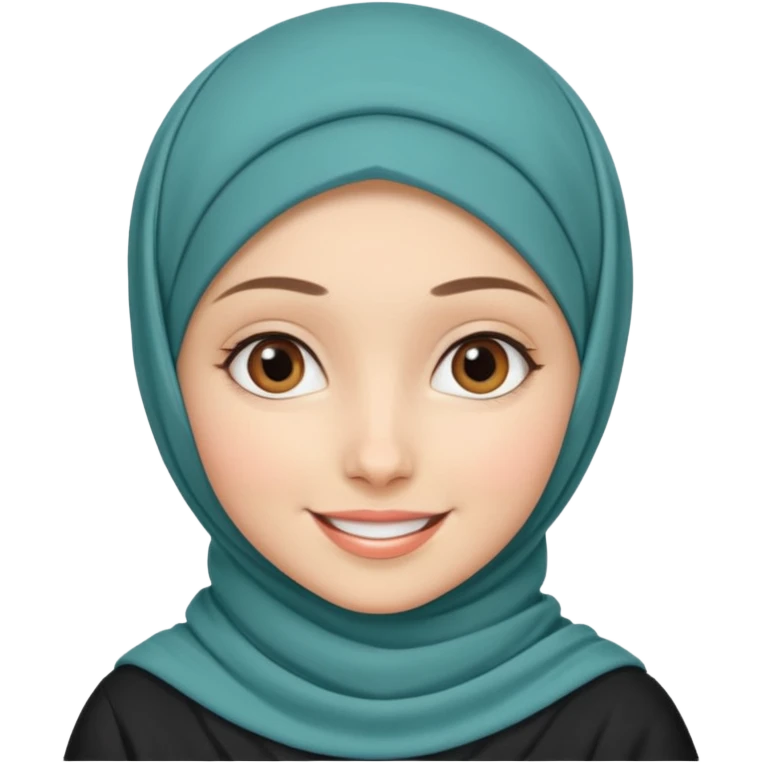 crée moi une jeune fille très belle avec le voile musulaman emoji