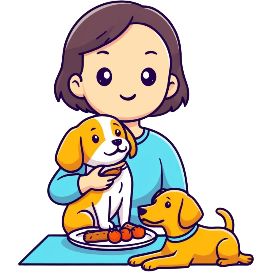 girl eating dog emoji