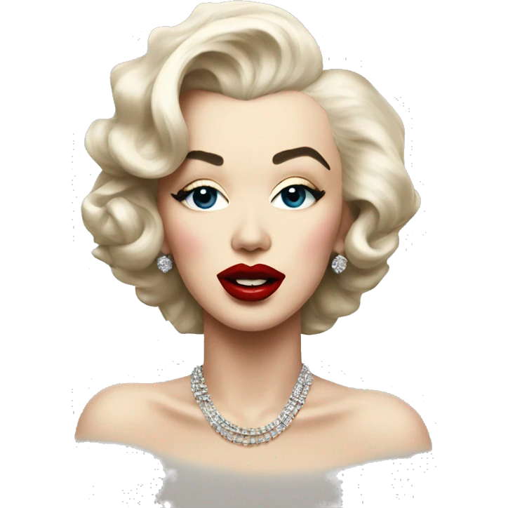 Marilyn monroe red lip emoji