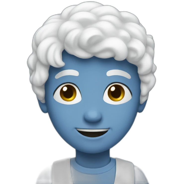 100 emoji blue and white emoji
