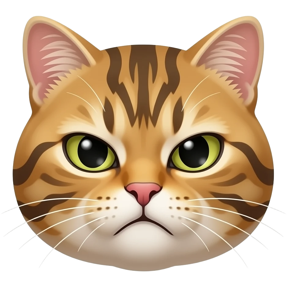 Quiero un emoji de un gato enojado mirando para la derecha emoji