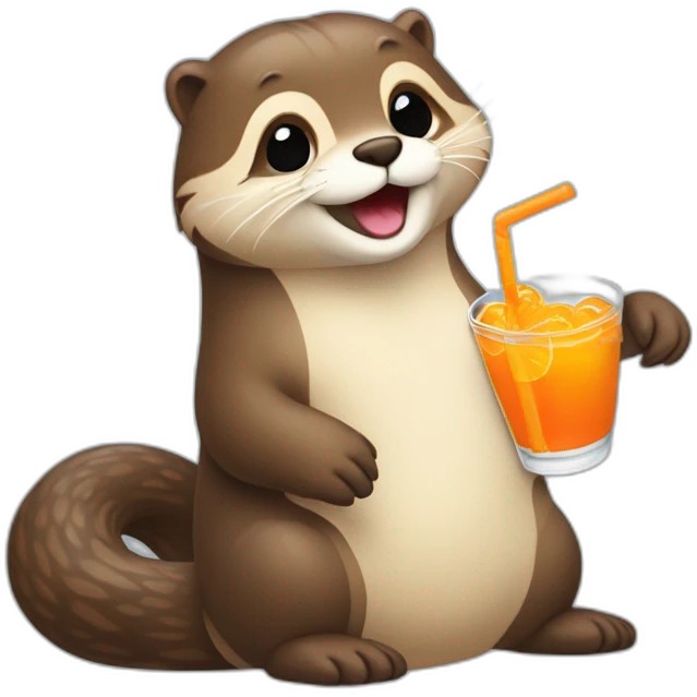 Loutre qui bois un Fanta emoji