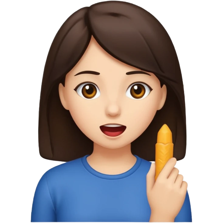 A brunette girl sucks a dick. emoji