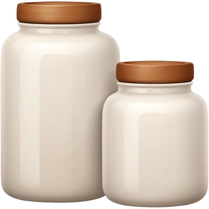 care white and brown jars emoji