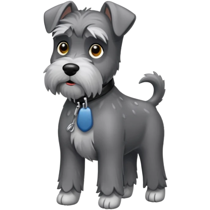 Schnauzer in the rain  emoji
