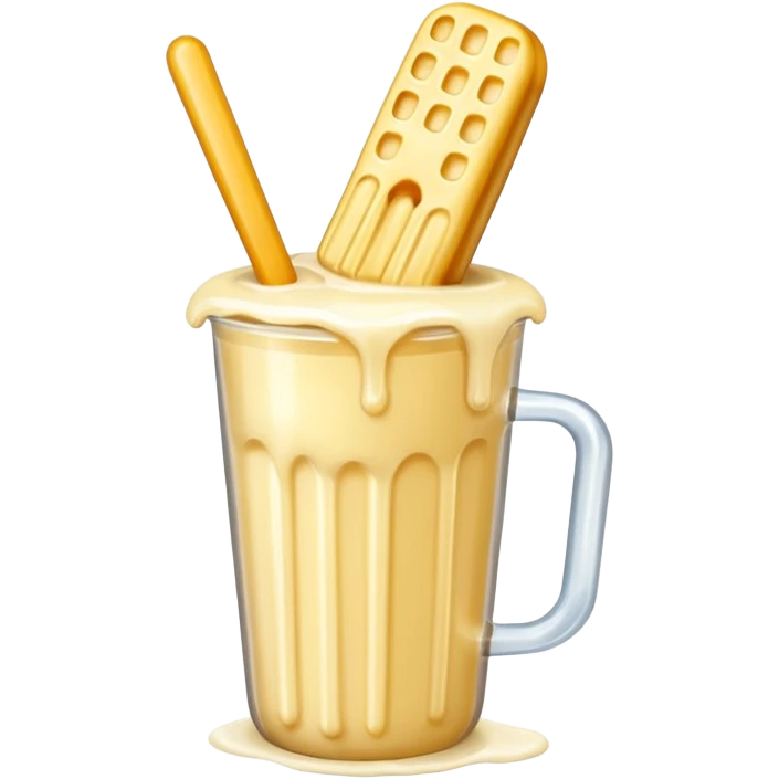 golden popsicle in a warm milk cup emoji