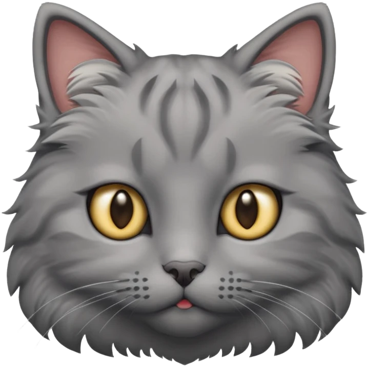 a gray cat with eyes on its FOREHEAD emoji