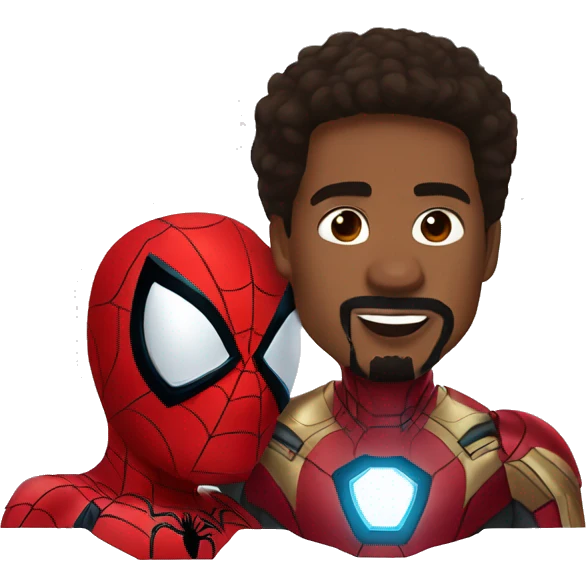 Spider-Man with iron man emoji