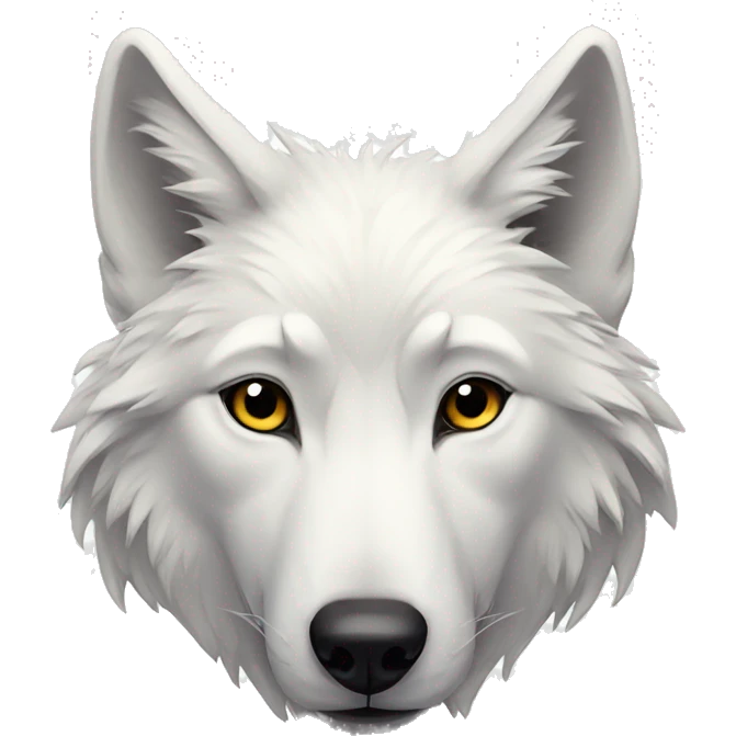 White wolf with butterfly emoji